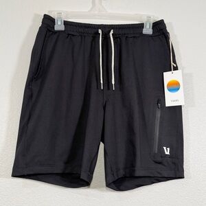 NWT Vuori Athletic Shorts Sunday Performance Short Black Drawstring Pocket Men S